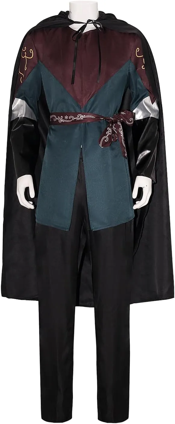 Thranduil Costume Mens The Elf King Halloween Cosplay Outfit Medieval Warrior Cloak Full Set Suit for Adult