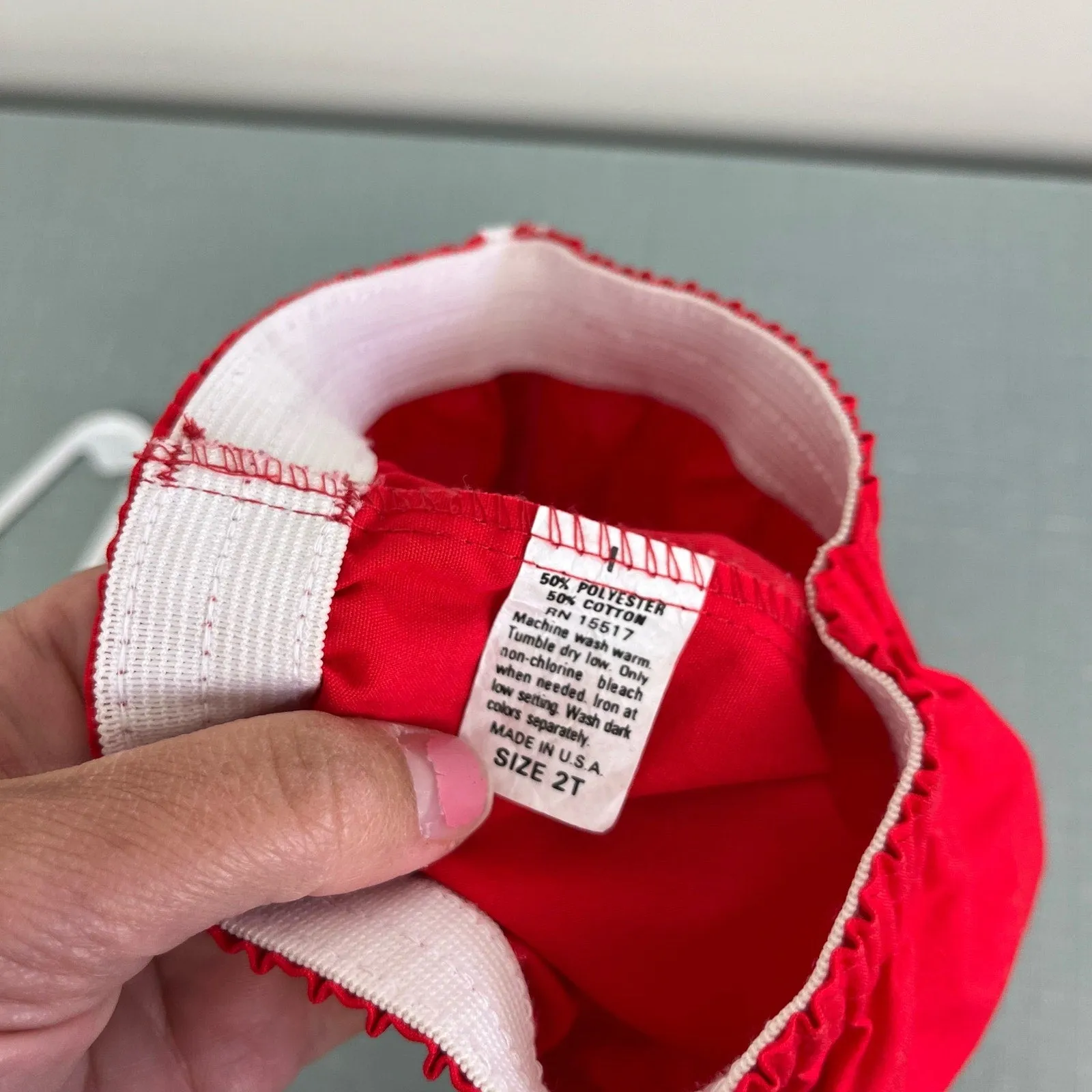 Vintage Red Track Shorts 2T USA
