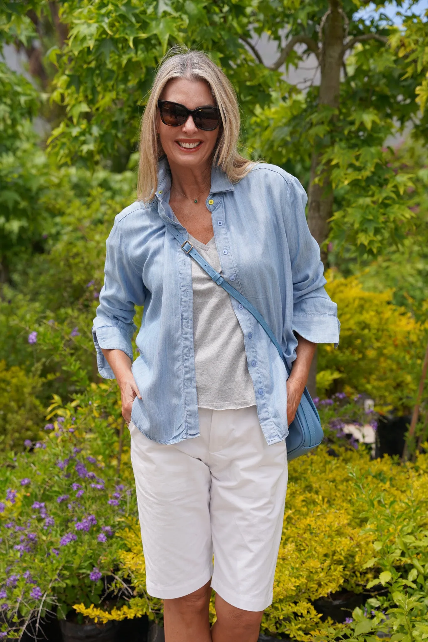 White Cotton Bermudas
