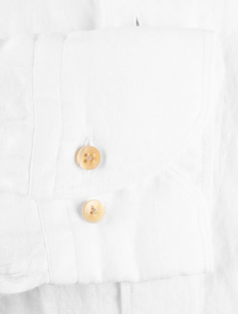 White Linen Fitted Body Shirt