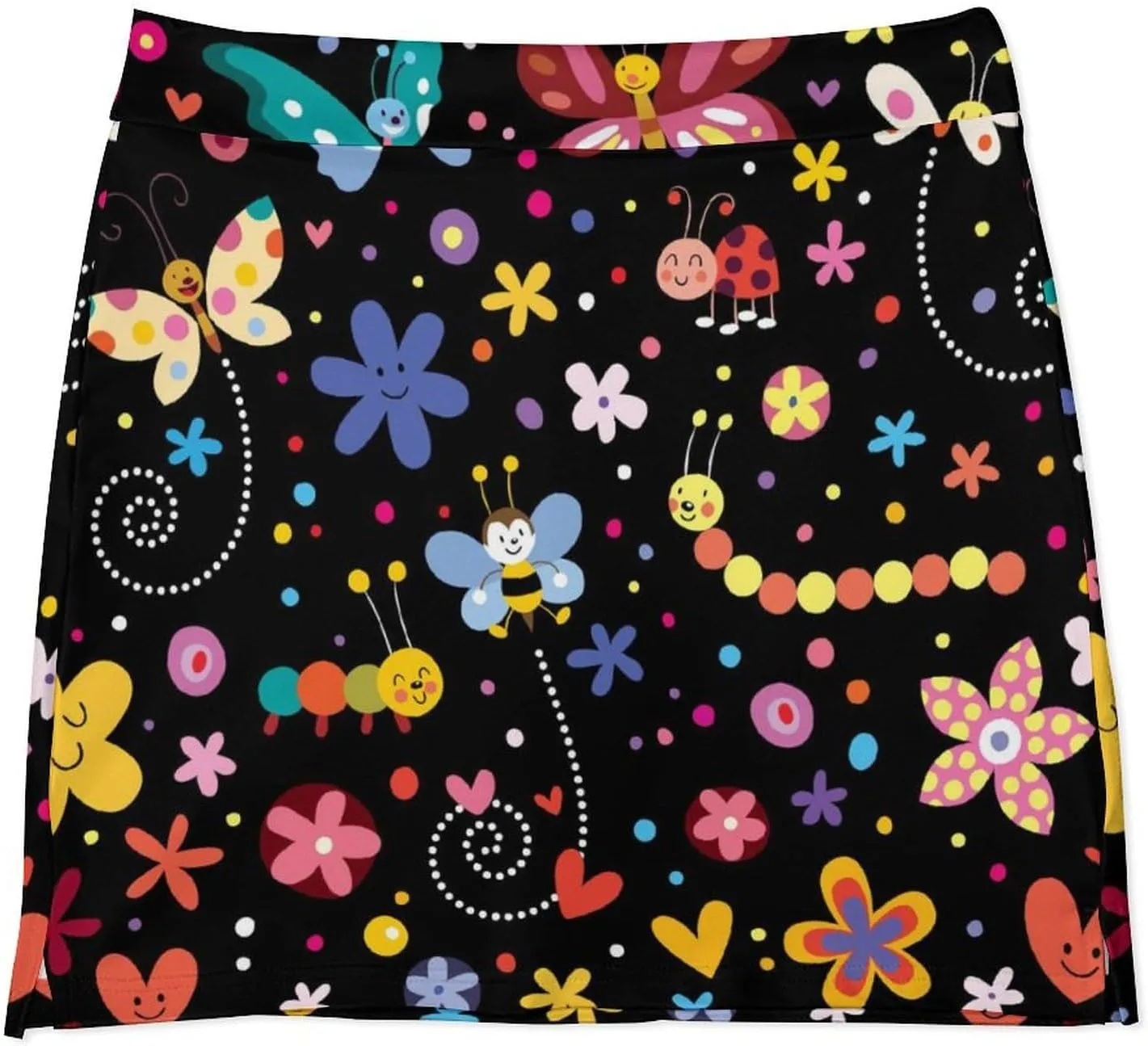 Women's Athletic Skirt Mini Elastic High Waist Yoga Workout Skorts with Inner Pocket Casual Wear