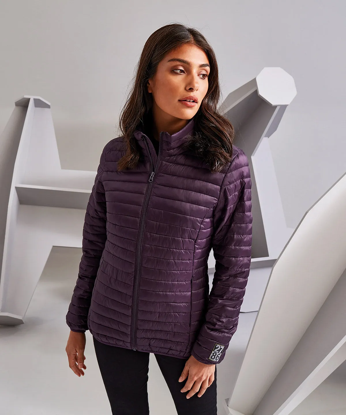 Womens tribe fineline padded jacket | Navy