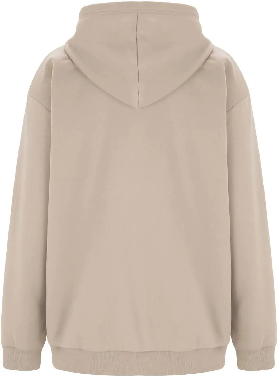 Womens Zip Up Hoodies Oversized Long Sleeve Fleece Jacket with Pockets Casual Comfy Loose Hooded Sweatshirt Outerwear