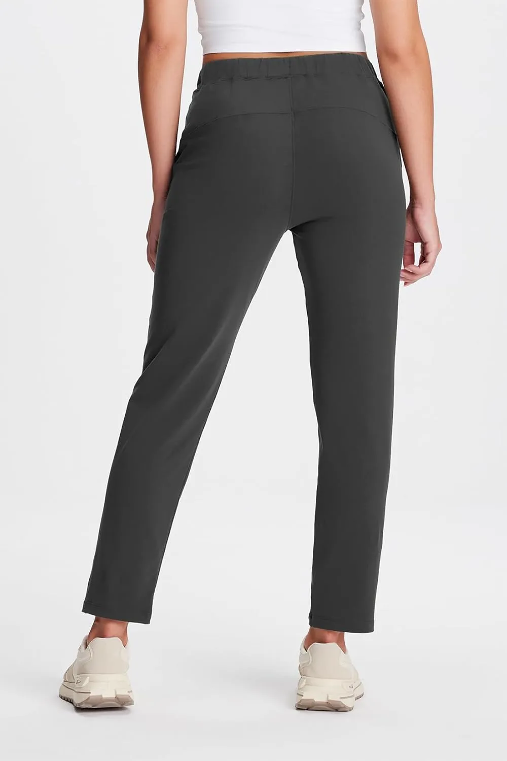 Yogipace Petite/Regular/Tall Women's 7/8 On The Fly Pants Drawstring Casual Lounge Joggers Travel Sweatpants